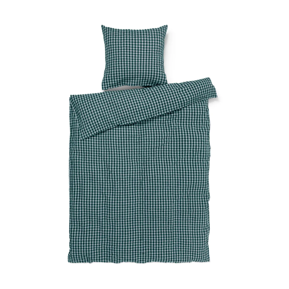 Bæk&Bølge bed set 150x210 cm, Green-light blue Juna
