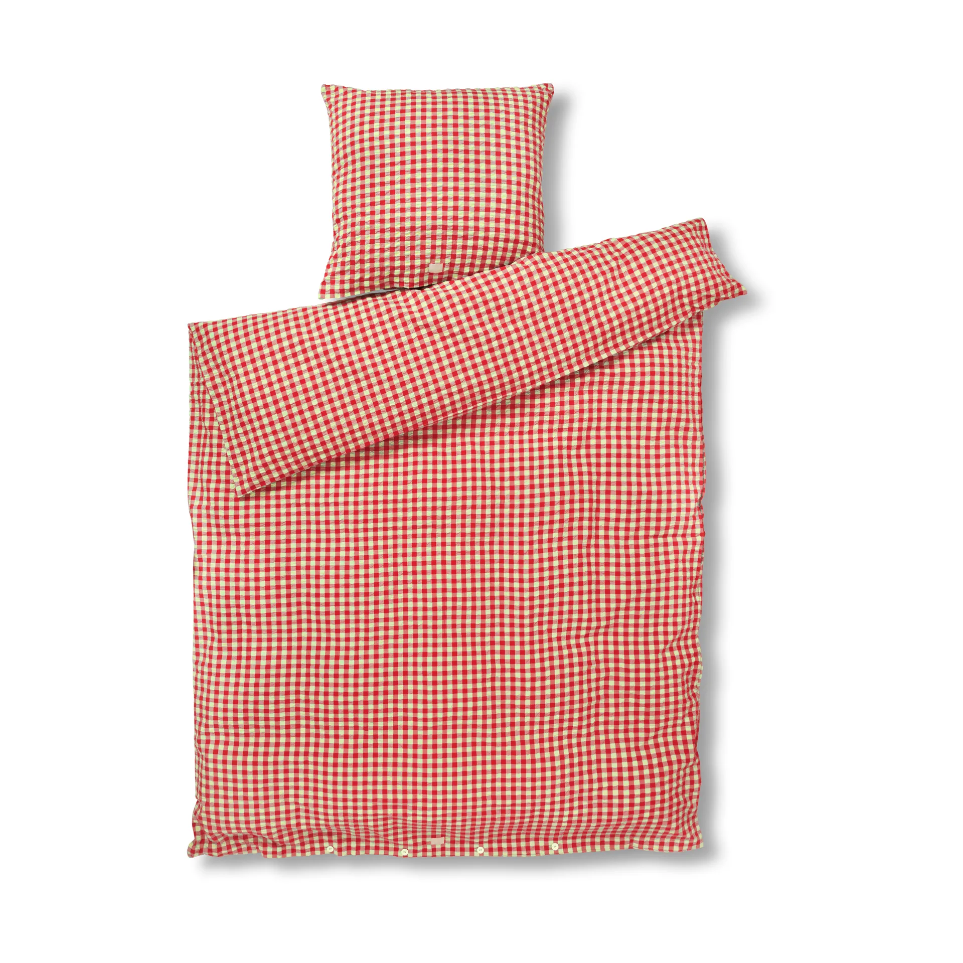 Bæk&Bølge bed set 150x210 cm, Red-yellow Juna