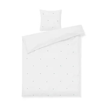 Daisy bedding set 150x210 cm - White-light blue - Juna