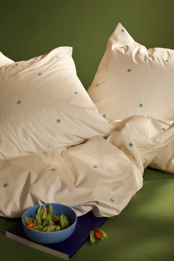 Daisy bedding set 150x210 cm - White-light blue - Juna
