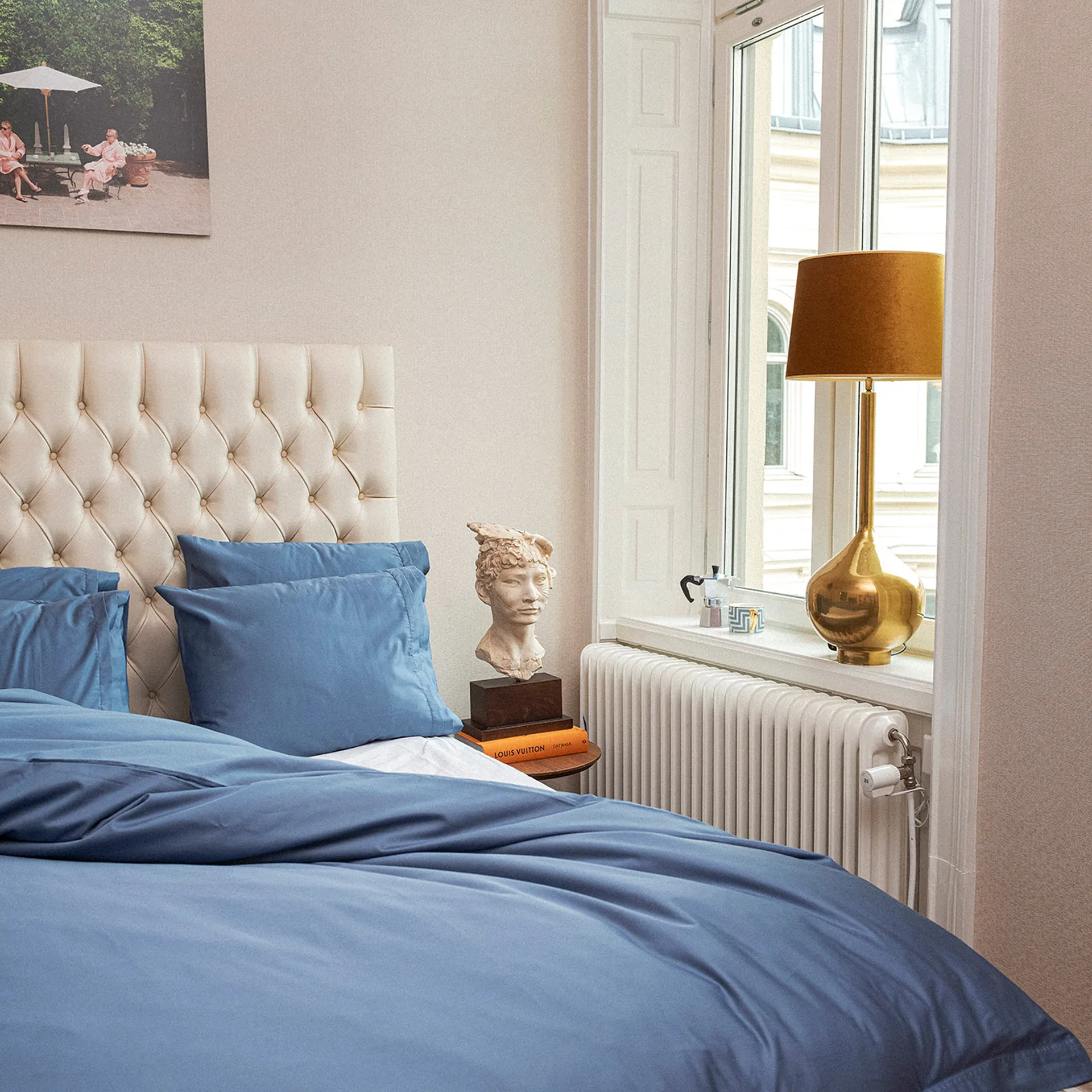 Juniper fitted sheet 160x200 cm, North Sea Blue Juniper