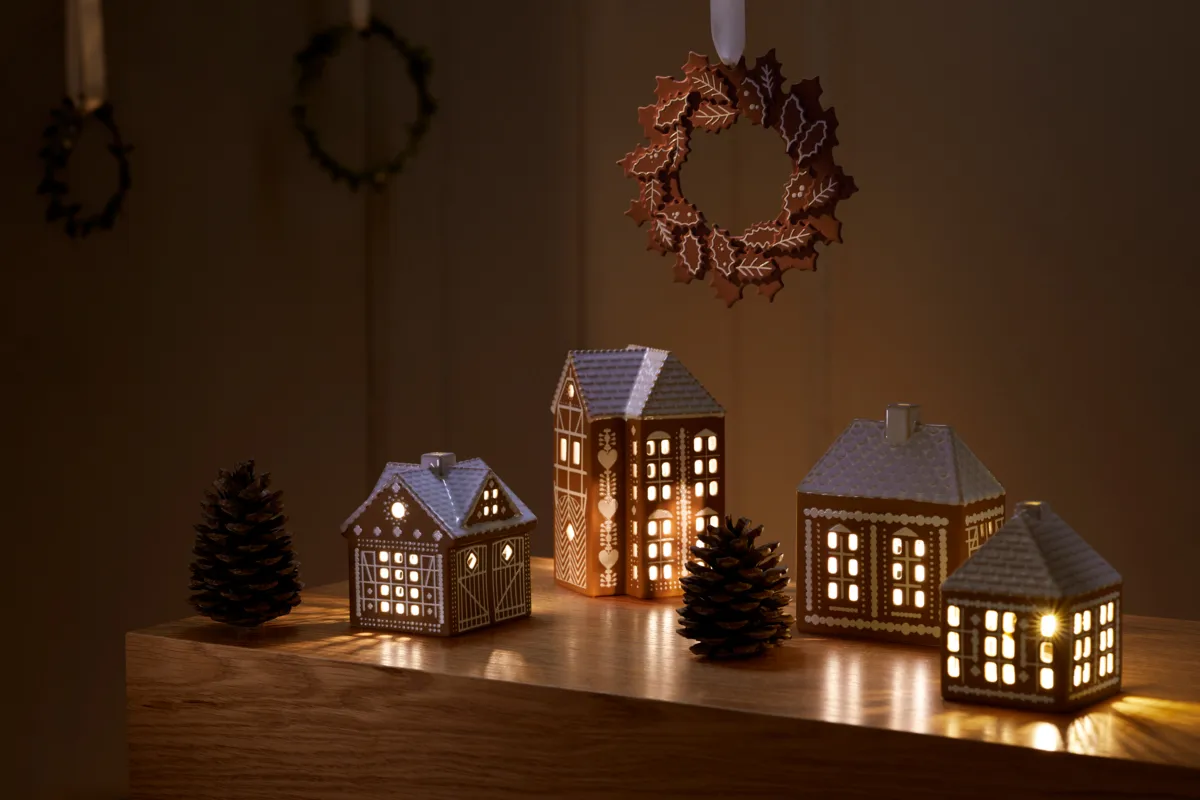 Gingerbread Christmas wreath Ø18.5 cm, Brown Kähler
