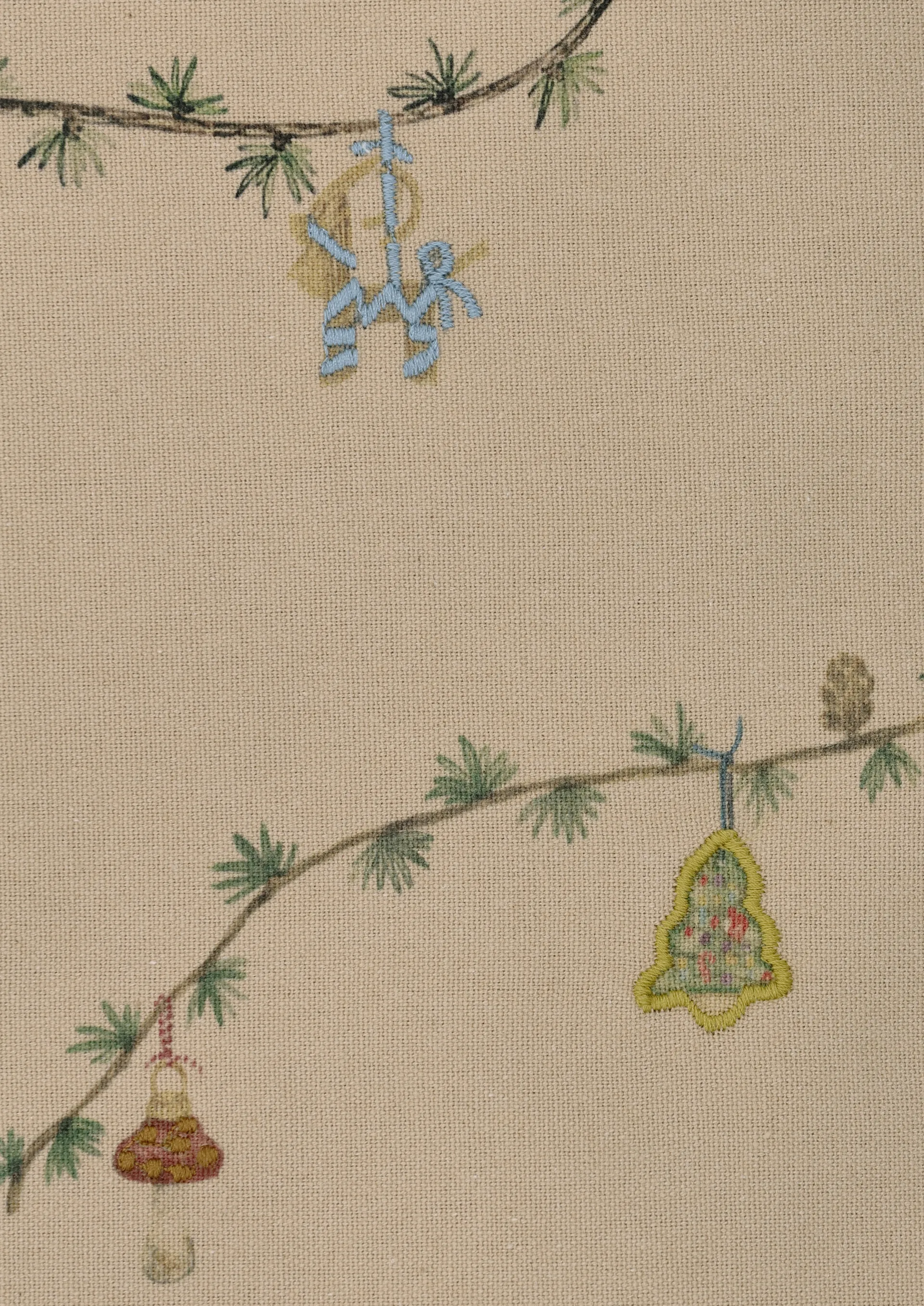 Hammershøi Christmas Tablecloth sand, 150x220 cm Kähler