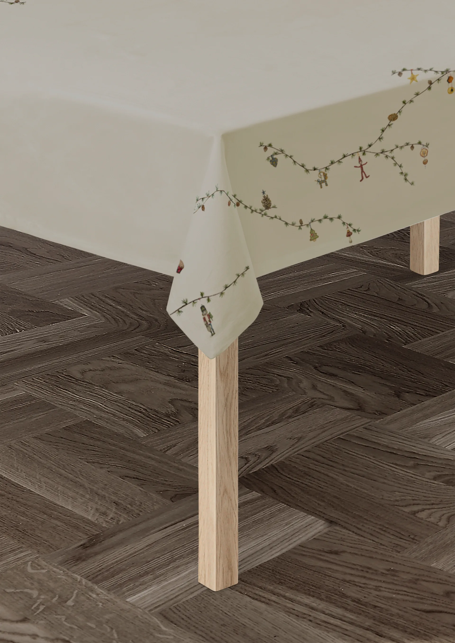 Hammershøi Christmas Tablecloth sand, 150x270 cm Kähler
