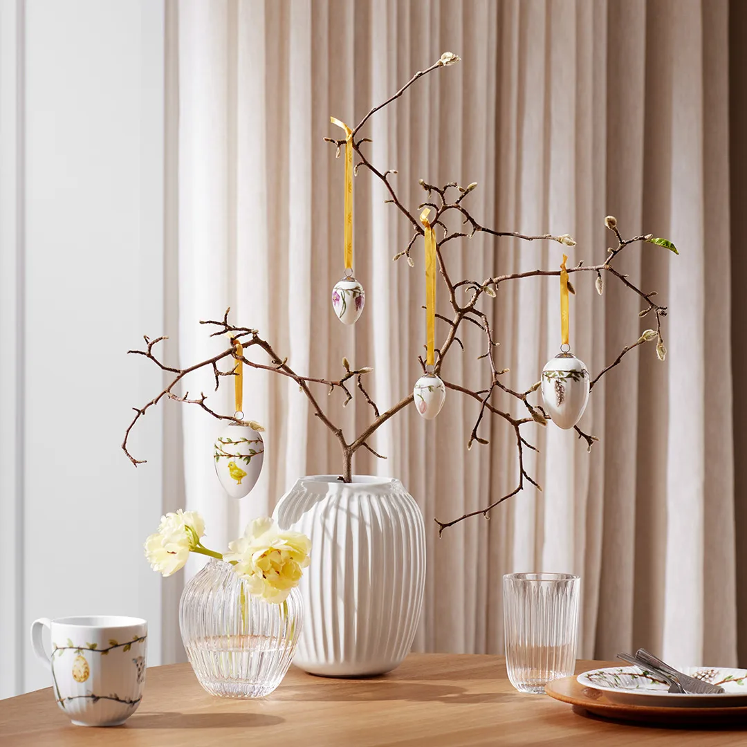 Hammershøi Easter hanging Easter decoration 2023 2-pack, Height 4.7 cm Kähler