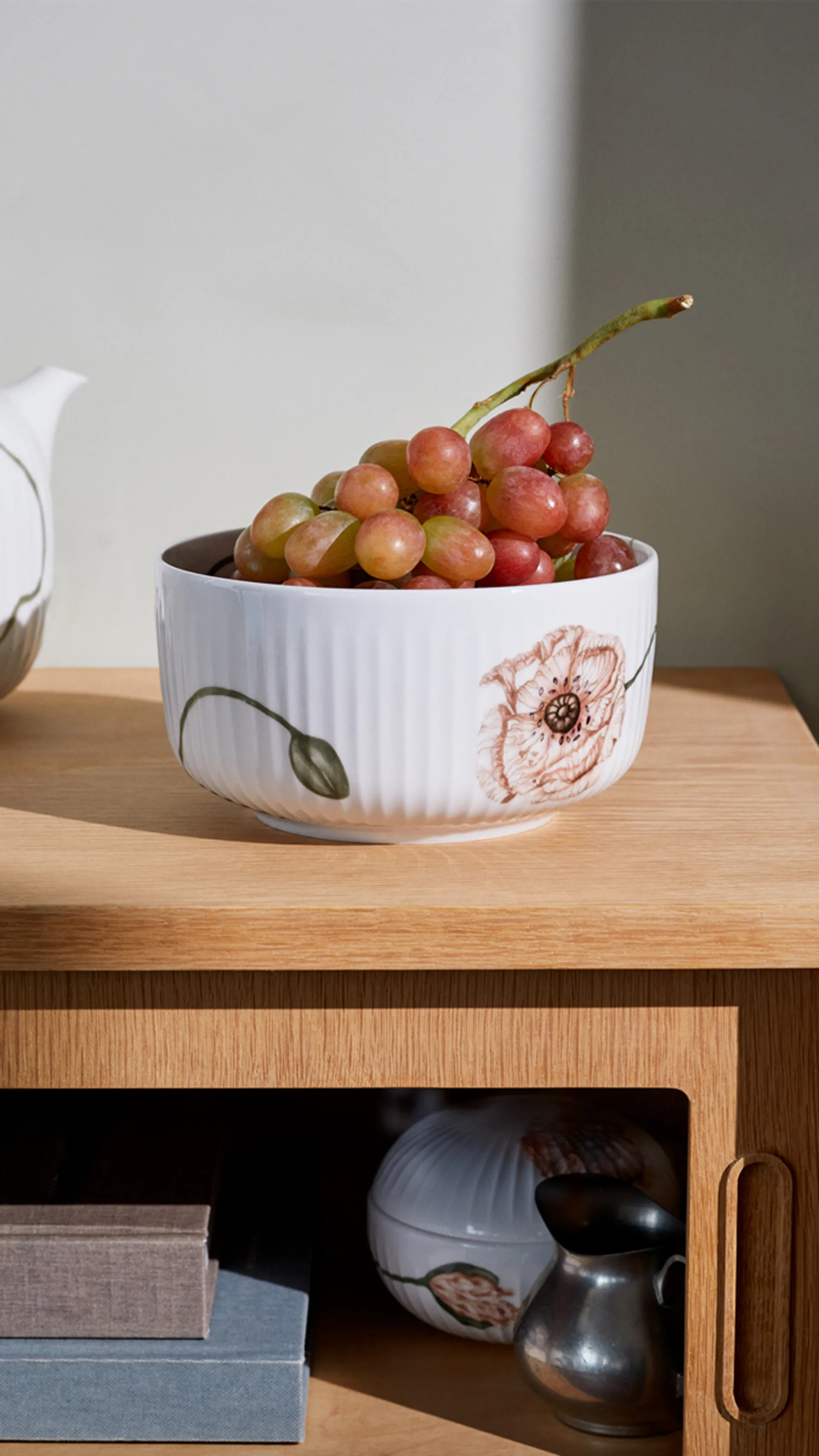 Hammershøi Poppy bowl Ø17 cm, White-decor Kähler