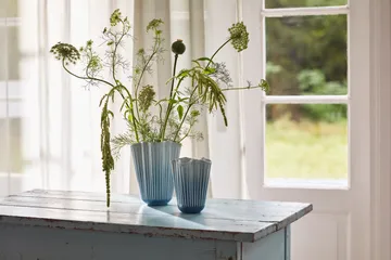 Hammershøi vase unfold - Blue, 16.5 cm - Kähler