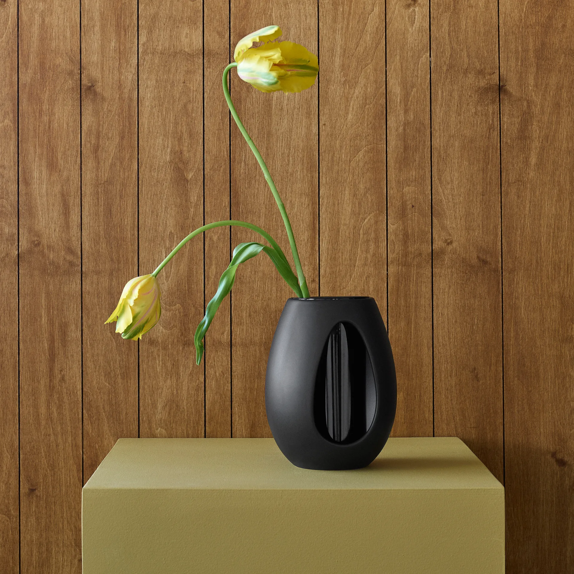 Kokong vase 22 cm, Brown Kähler