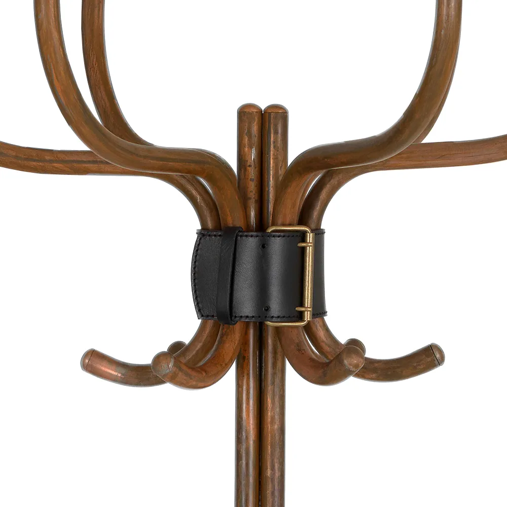 Babe coat rack, Blue-black leather belt Källemo