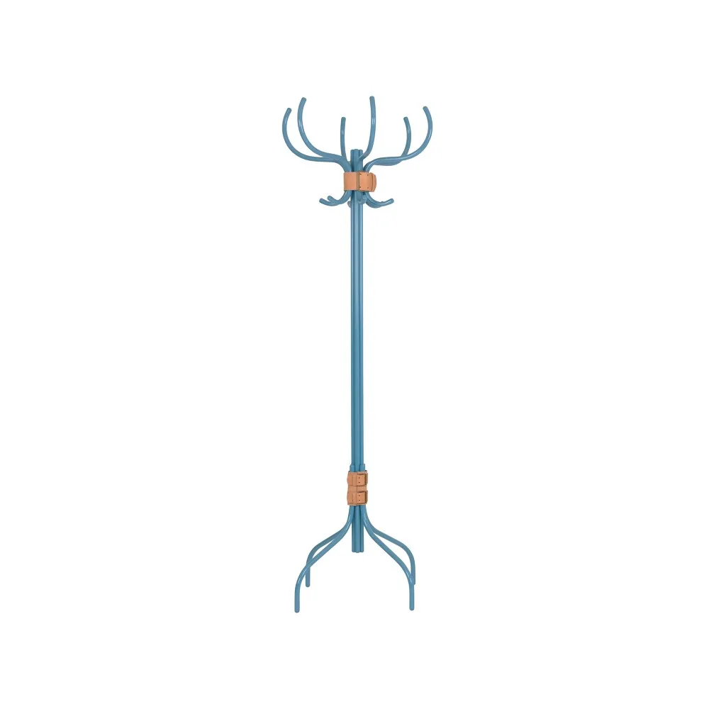 Babe coat rack, Blue-natural leather belt Källemo