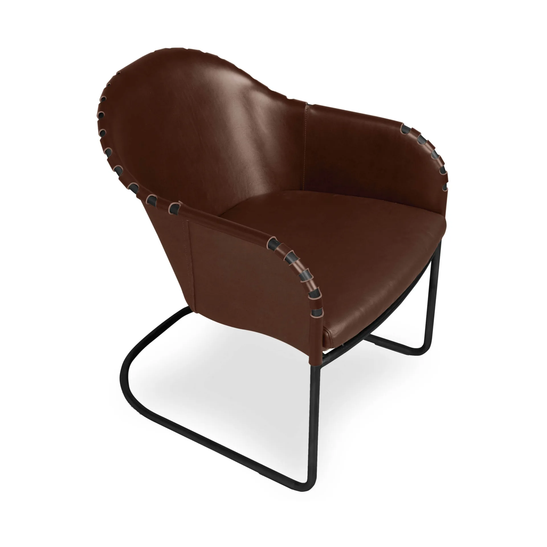 Ingo armchair, Cigar brown–black oxidized Källemo