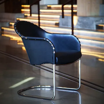 Ingo V.I.P armchair - Black 9110-chrome - Källemo