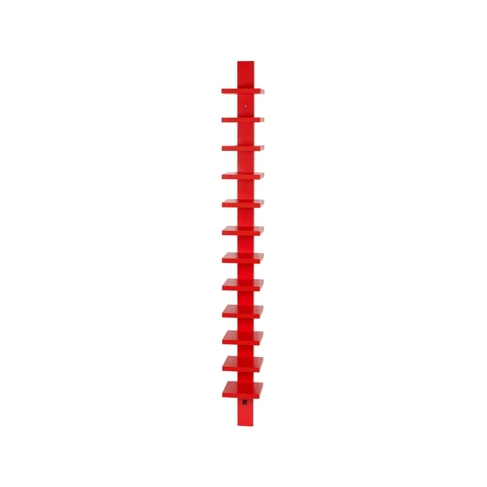 Pilaster wall shelf, Red stained Källemo