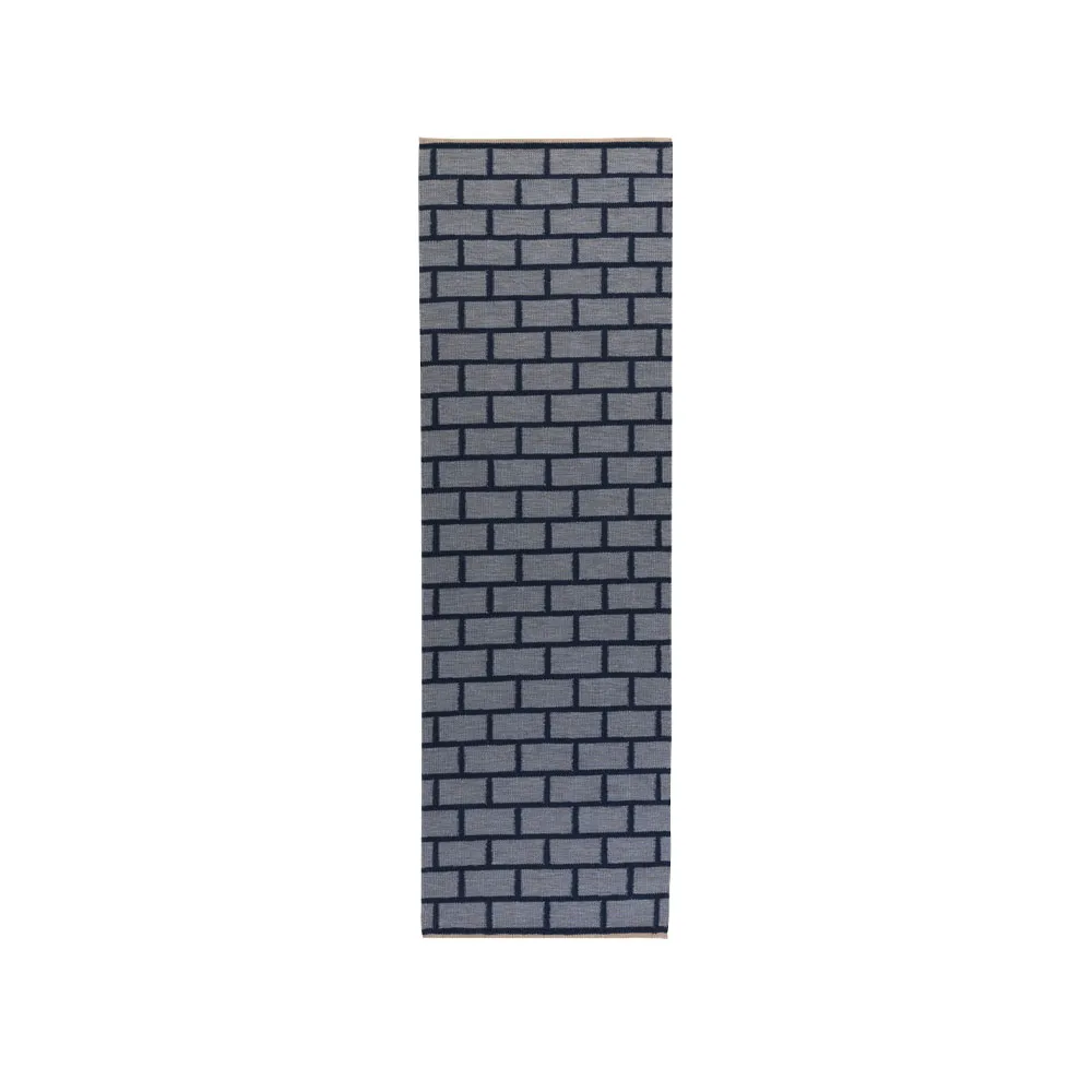 Brick hallway runner, Blue, 80x250 cm Kateha