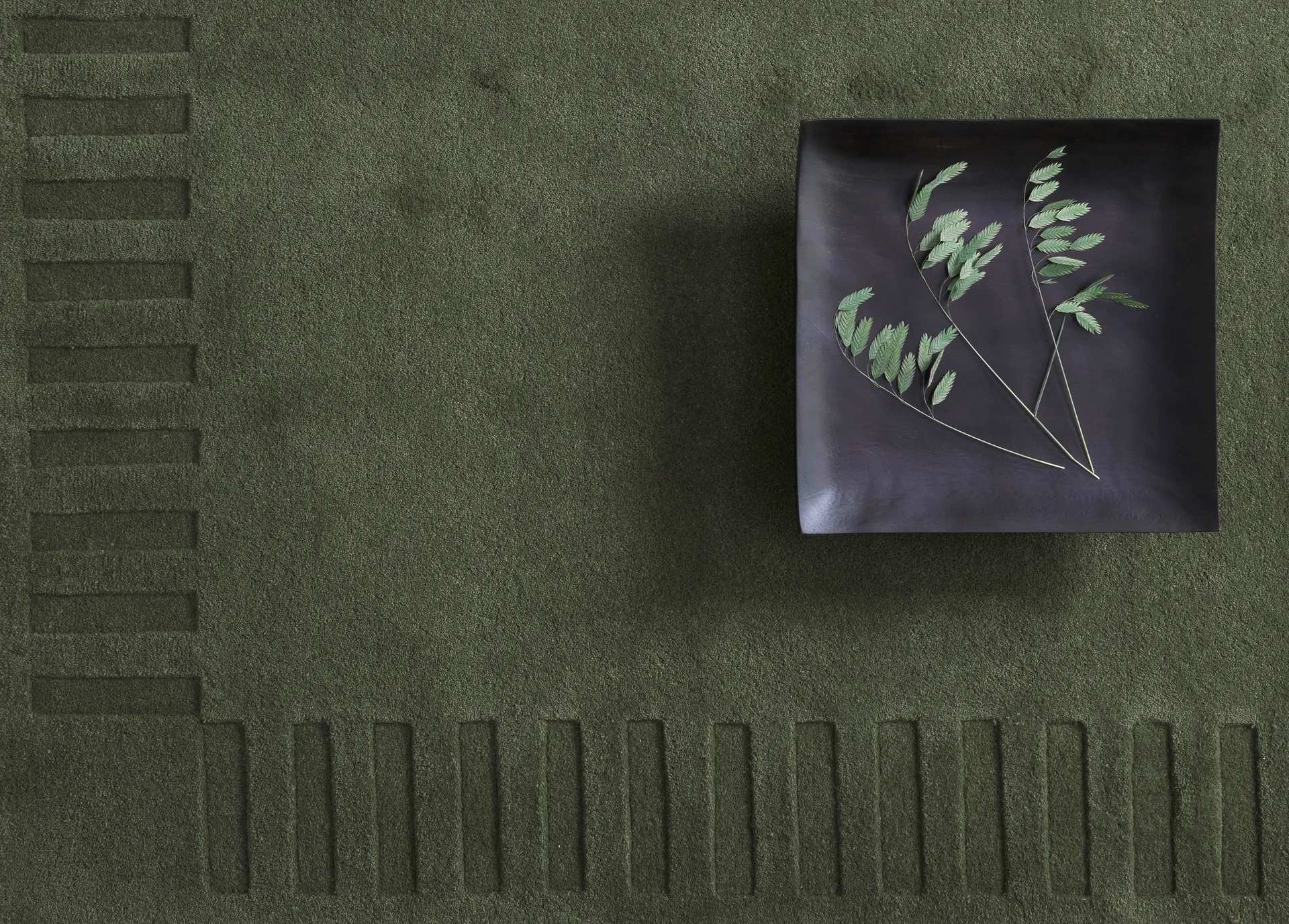 Lea original wool rug, Green-18, 170x240 cm Kateha