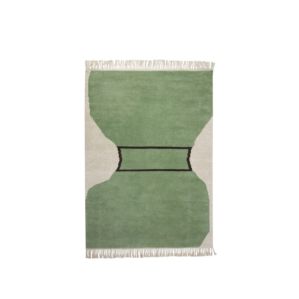 Silhouette flossa rug, Dusty green, 170x240 cm Kateha