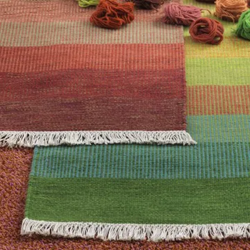Tofta wave rug - Red, 170x240 cm - Kateha