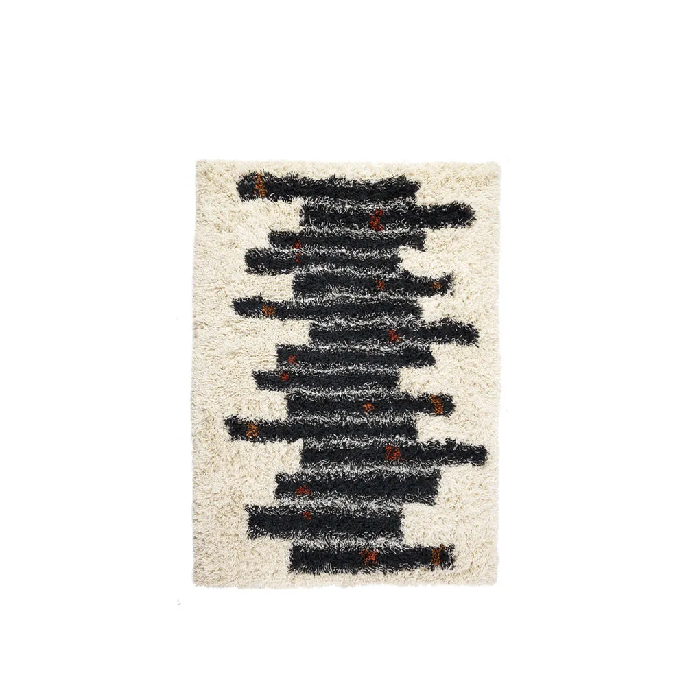 Zorbas rug, White/black, 170x240 cm Kateha