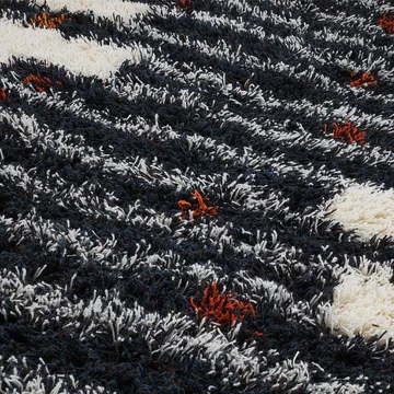 Zorbas rug - White/black, 170x240 cm - Kateha