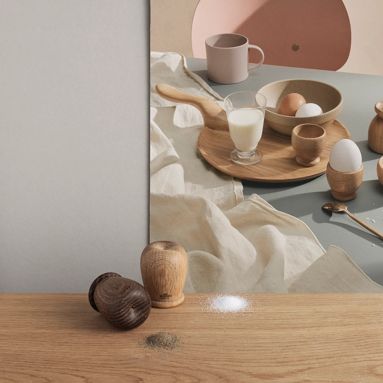 Kay Bojesen salt- and papper set, oak-smoked oak Kay Bojesen Denmark