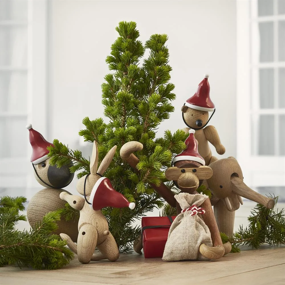 Kay Bojesen santa hat for the small monkey, Red Kay Bojesen Denmark