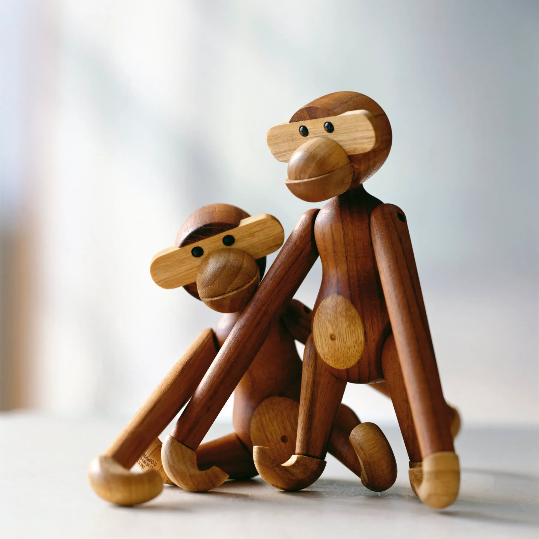 Kay Bojesen wooden monkey small, Teak-limba wood 20 cm Kay Bojesen Denmark