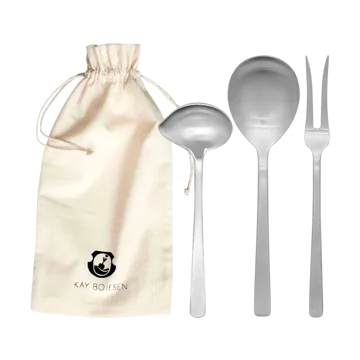 Grand Prix servering set 3 pieces - Matte steel - Kay Bojesen