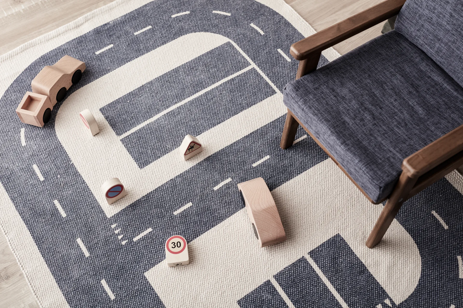 Aiden mat 90x130 cm, Blue Kid's Concept
