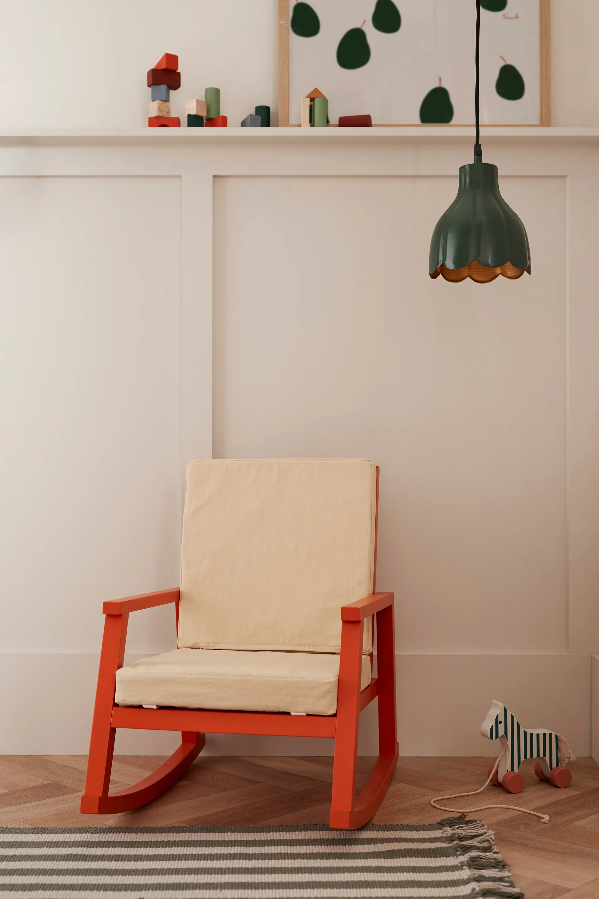 Carl Larsson rocking chair, Orange-nature Kid's Concept