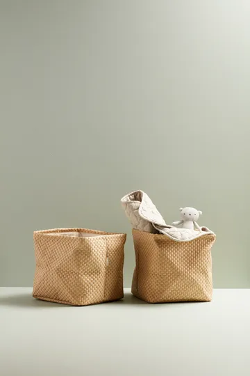 Kid's Base storage box 2-pack 30x30 cm - Natural - Kid's Concept