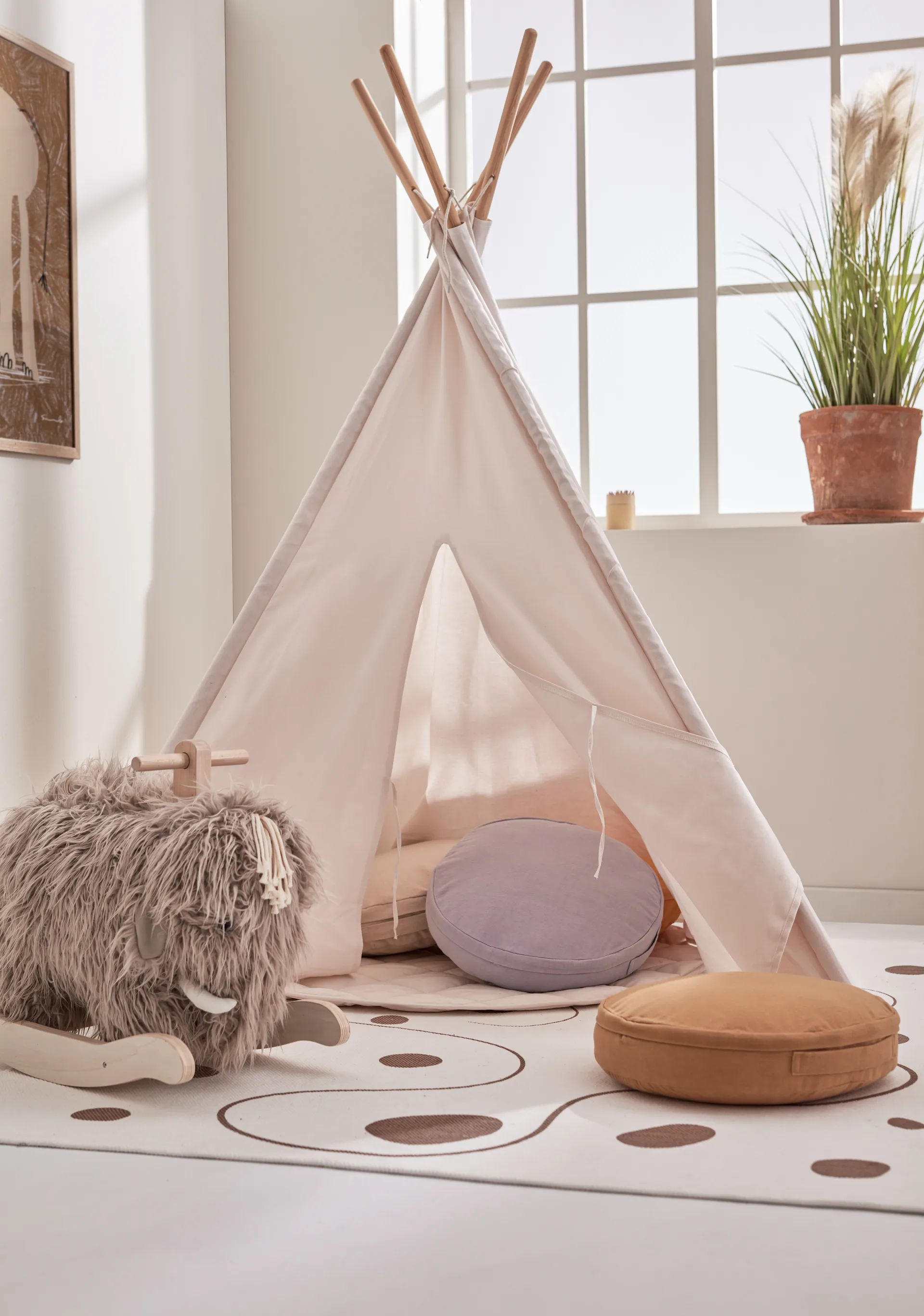 Kid's Base teepee, Natural white Kid's Concept
