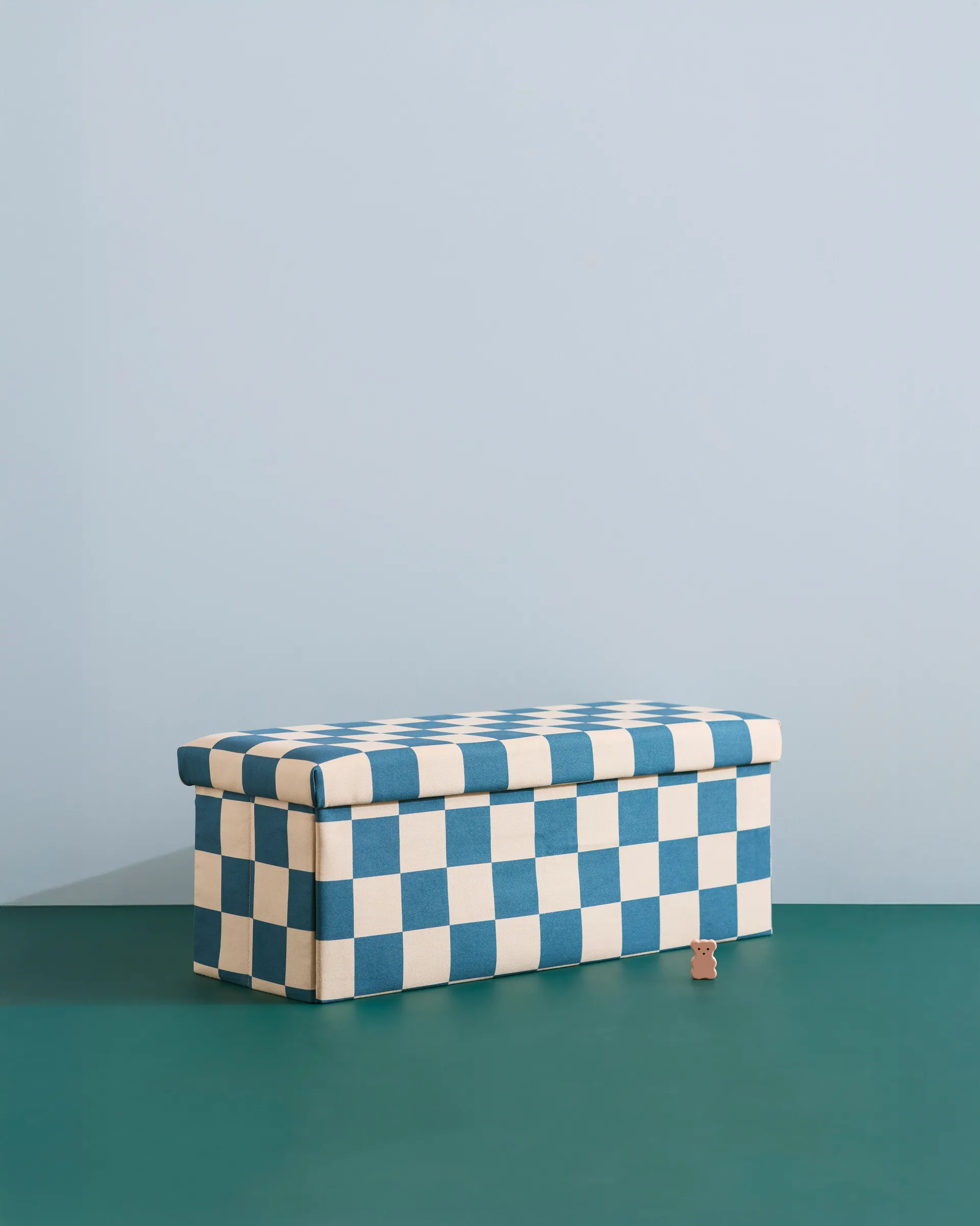 Storage ottoman cube, Teal, 80x30x30 cm Kid's Concept