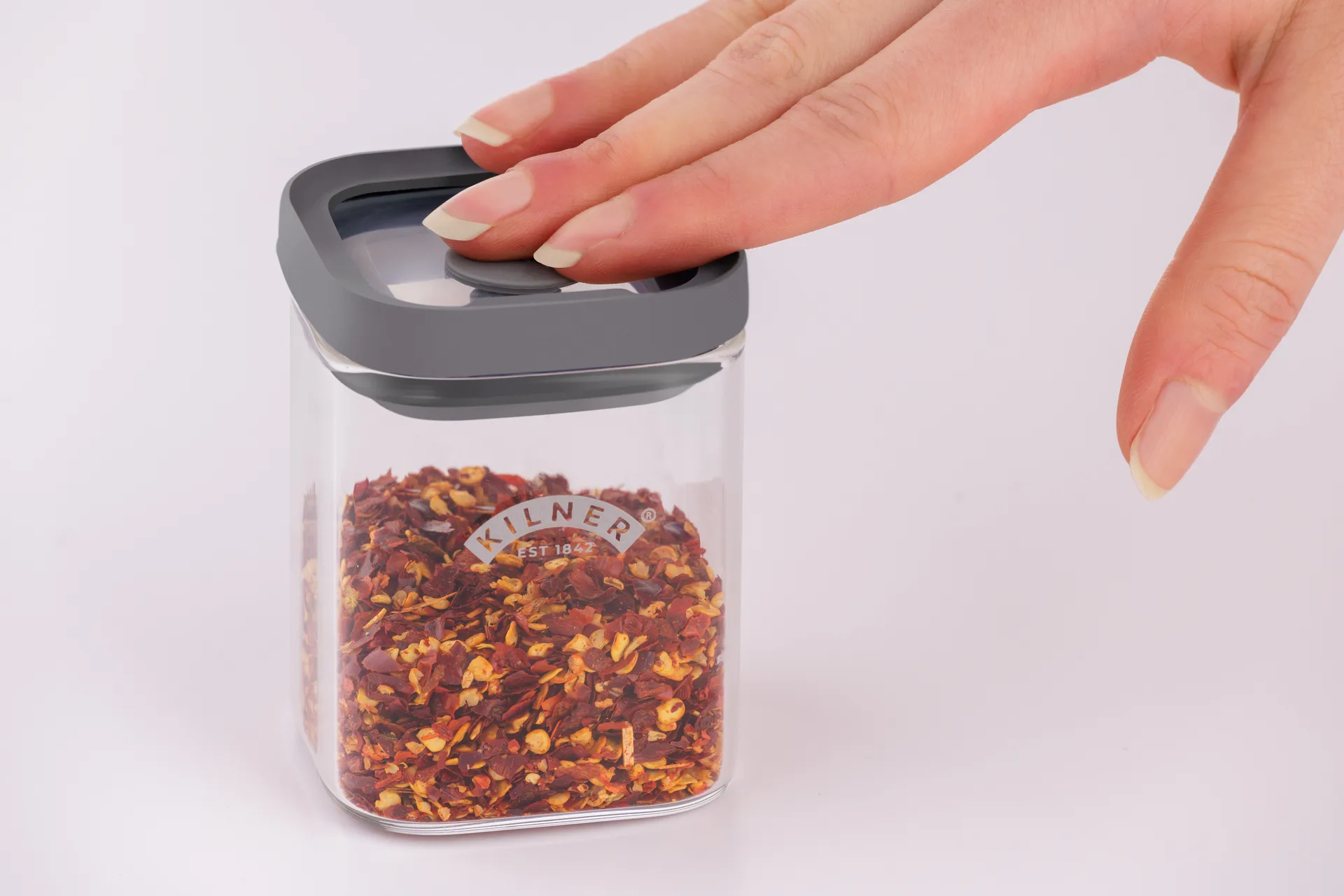Kilner FRESH spice jar square, Clear-grey, 160 ml Kilner