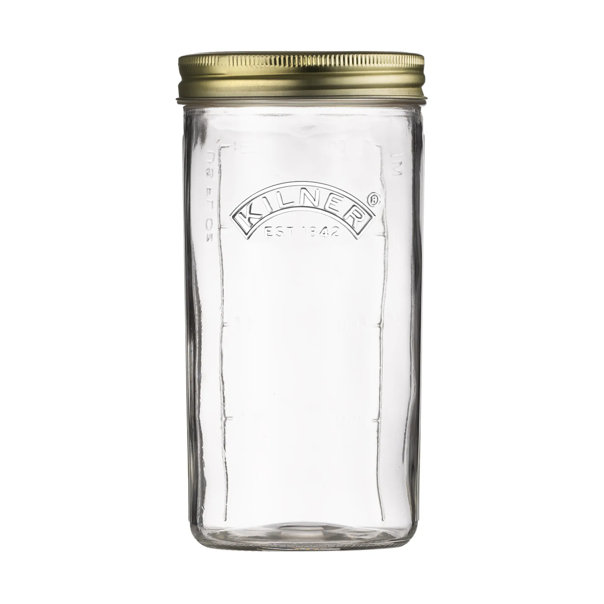 Kilner WIDE preserving jar, Clear-gold, 1 L Kilner