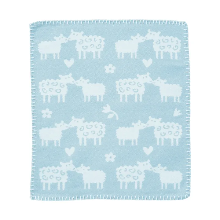 Bää security blanket - Light blue, 34x40 cm - Klippan Yllefabrik