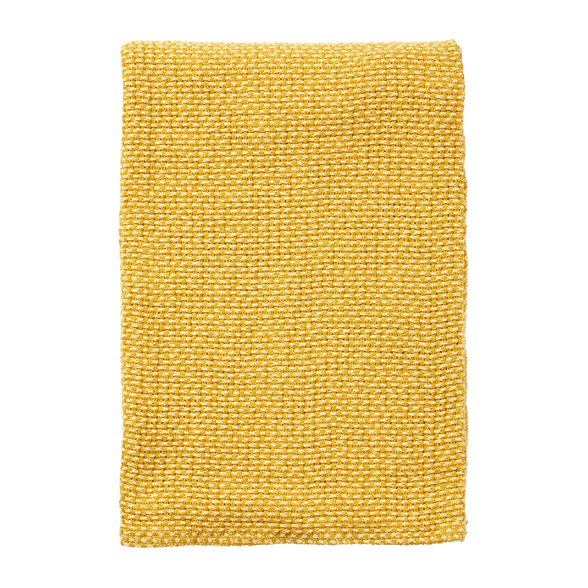 Basket cotton blanket 130x180 cm, Yellow Klippan Yllefabrik