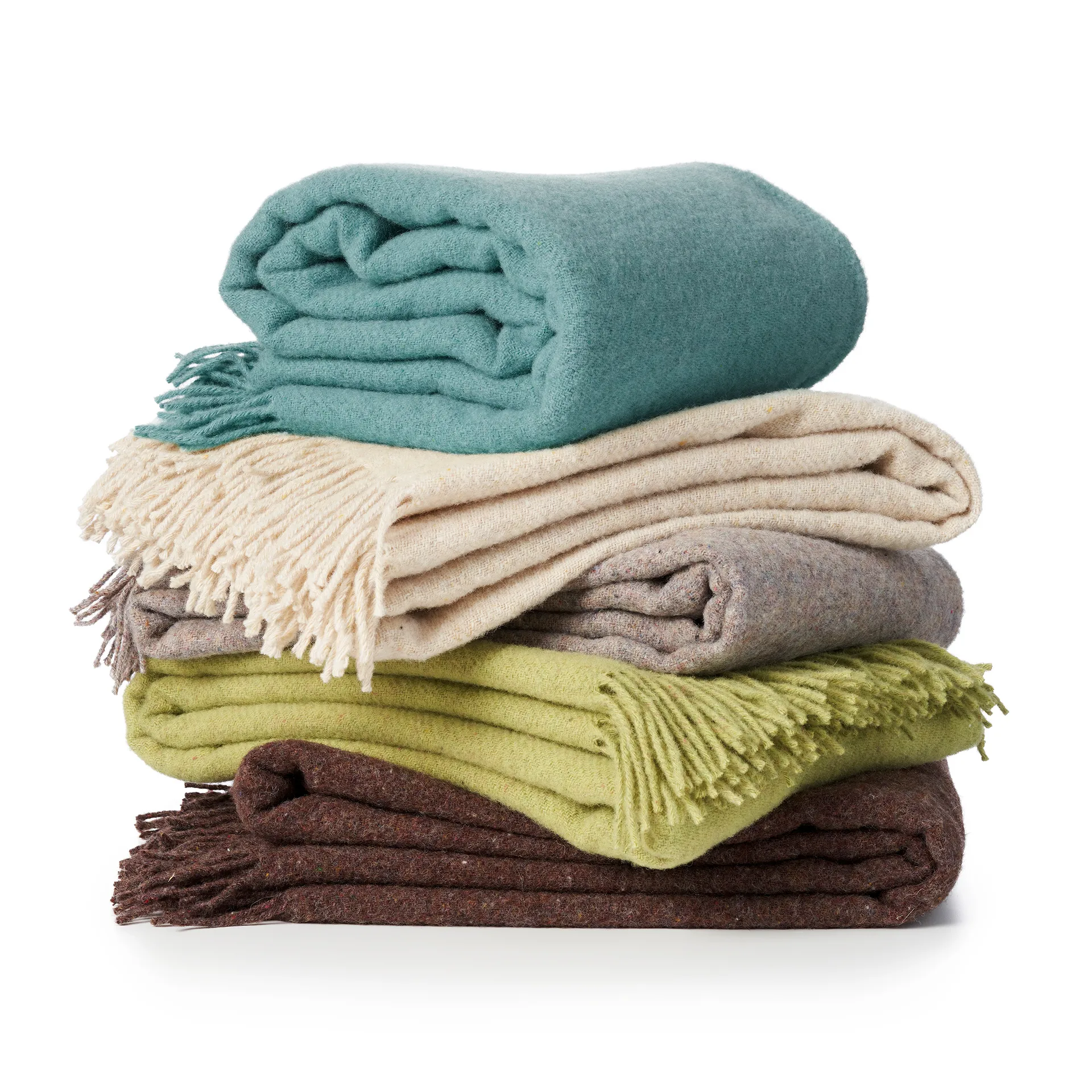 Earth wool throw, Crème Klippan Yllefabrik