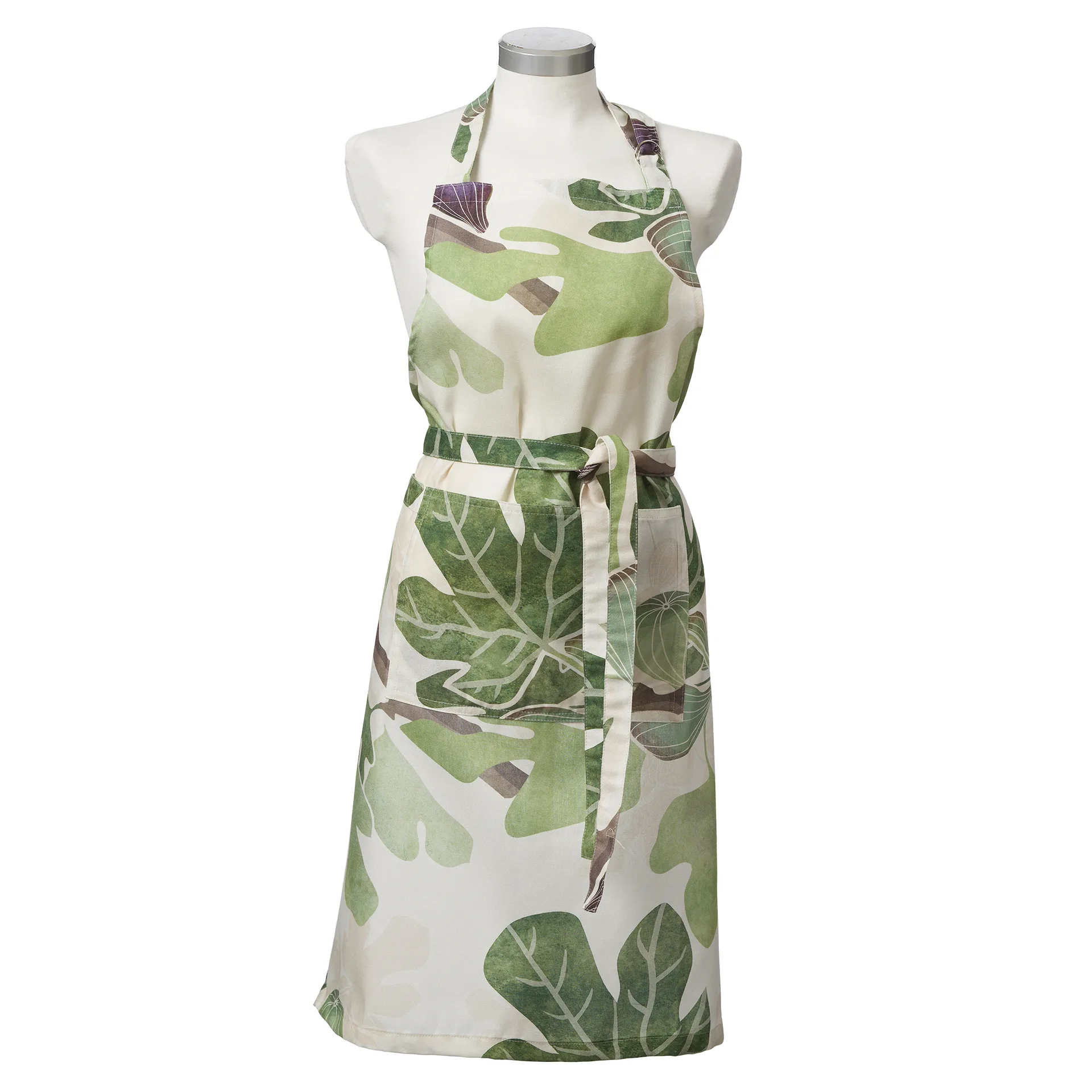 Figs apron, Green-white Klippan Yllefabrik
