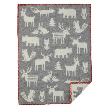 Forest childrens blanket - grey - Klippan Yllefabrik