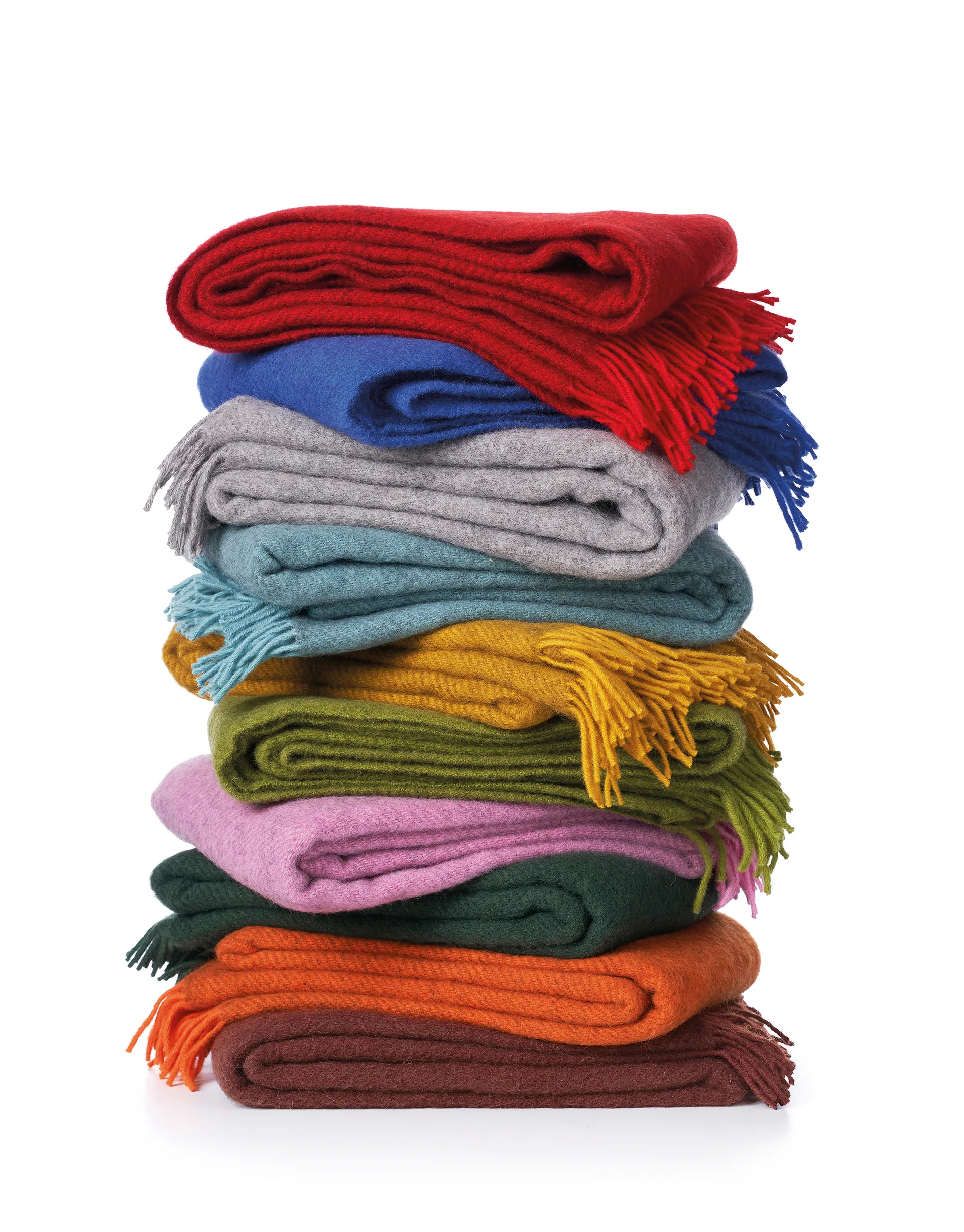Gotland wool throw 130x200 cm, Orange Klippan Yllefabrik