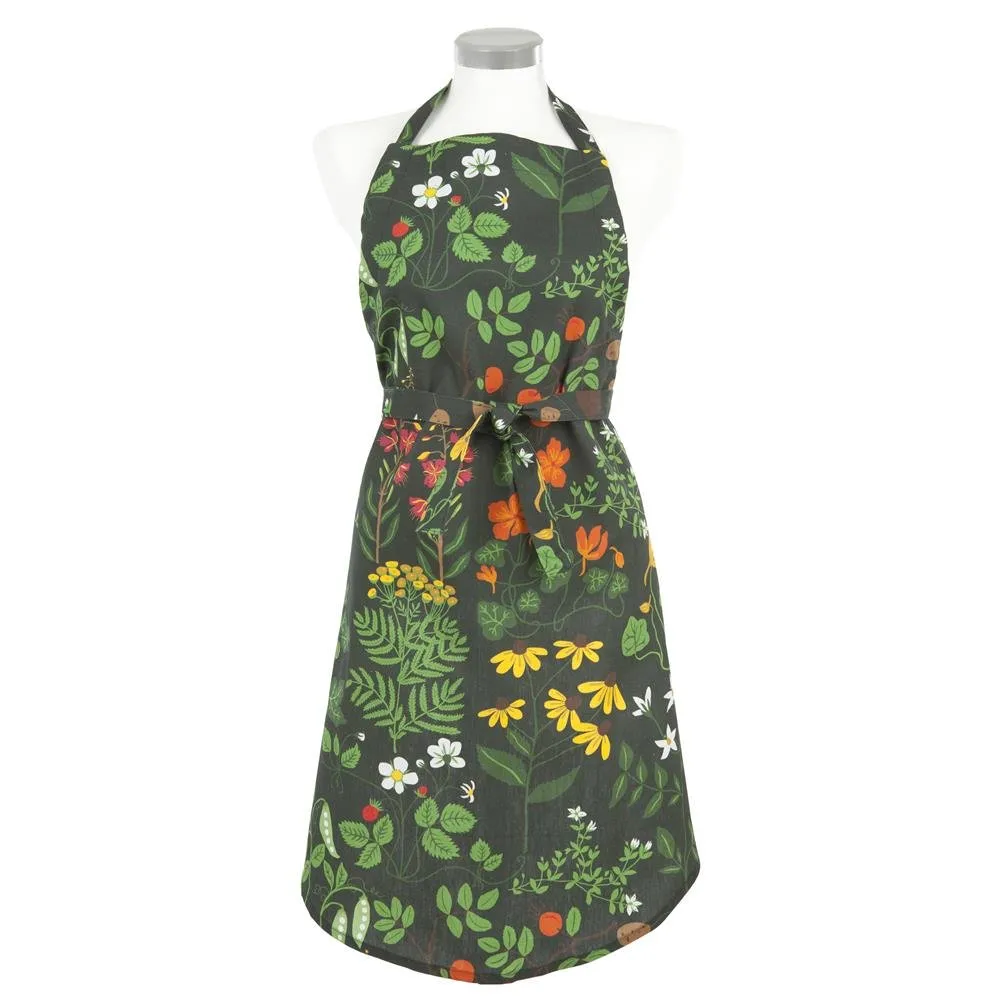 Leksand apron, green Klippan Yllefabrik
