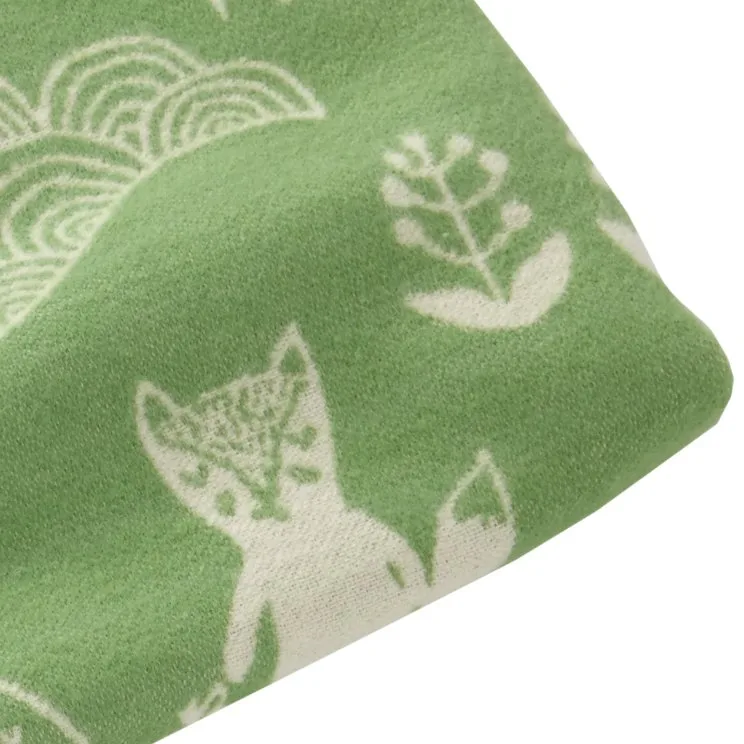 Little bear childrens blanket, green Klippan Yllefabrik