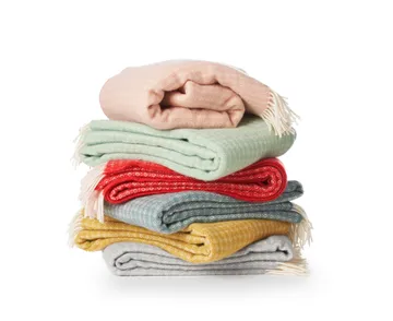 Loop Wool throw 130x200 cm - Stone (grey) - Klippan Yllefabrik