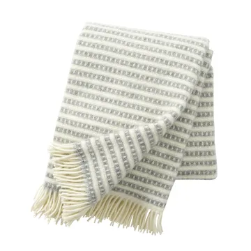 Olle wool plaid - light grey - Klippan Yllefabrik