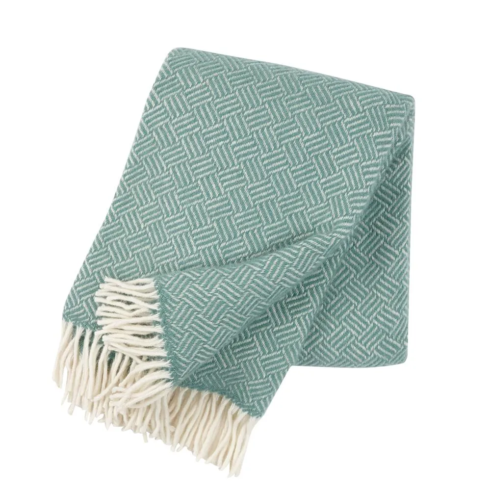 Samba wool throw, mint Klippan Yllefabrik