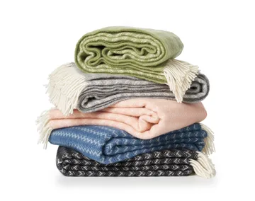 Summit wool throw 130x200 cm - Stone (grey) - Klippan Yllefabrik