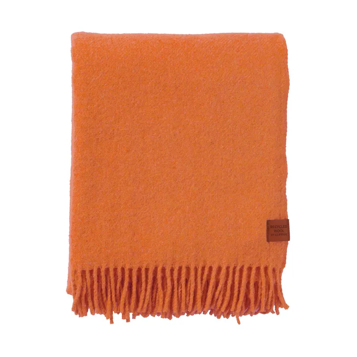 True wool throw 130x200 cm - Orange - Klippan Yllefabrik