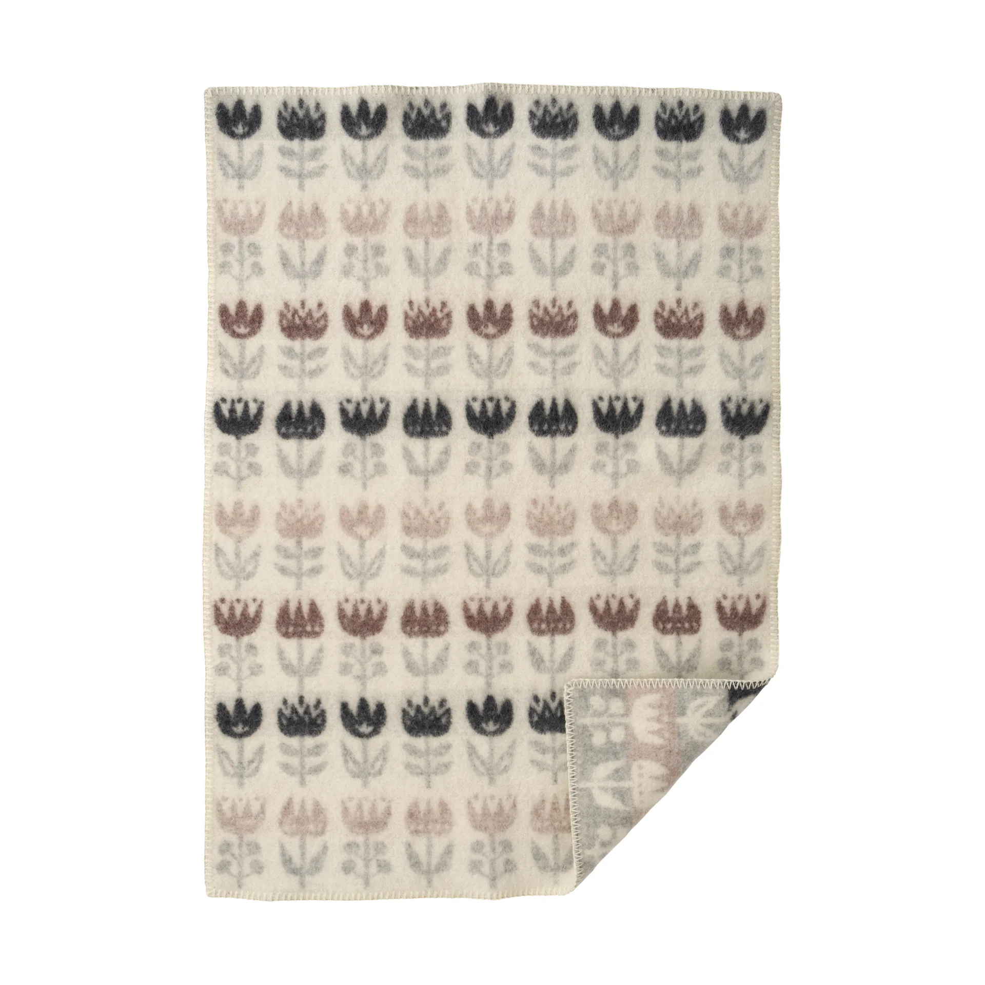 Tulip baby blanket 65x90 cm, Grey Klippan Yllefabrik