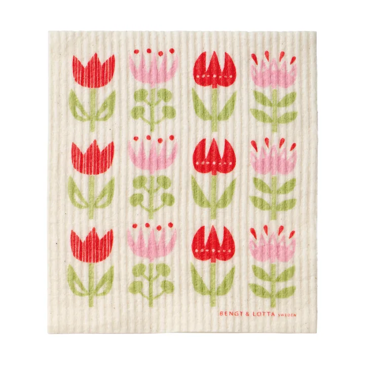 Tulip dishcloth 17x20 cm - Multi - Klippan Yllefabrik