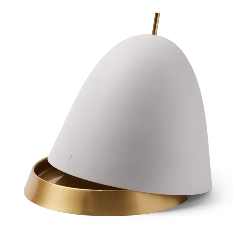 Gömma storage large 29 cm, grey-brass KLONG